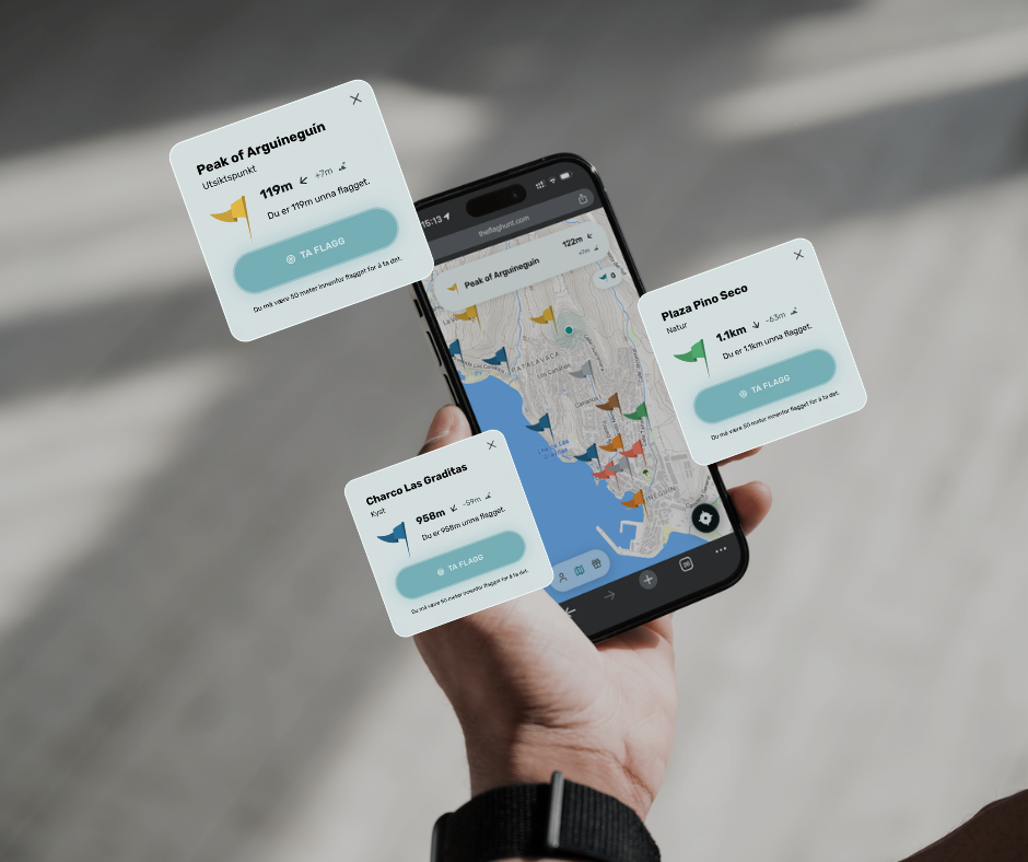 FlagHunt mockup